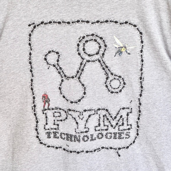 NEW Marvel Ant-Man & Wasp PYM Laboratories Graphic Gray T Shirt Adult XL - Picture 3 of 6